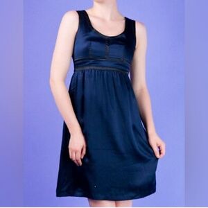 PROENZA SCHOULER Chic Navy Sleeveless  Silk Dress Size 13
